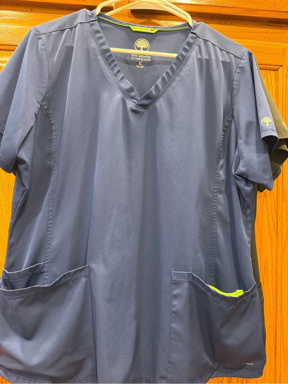 Women’s Navy V-Neck Medical Scrub Top